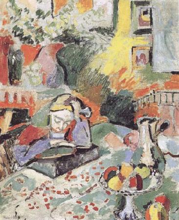 Henri Matisse Interior with a Young Girl Reading (mk35) china oil painting image